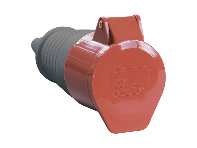 Розетка силовая 32А 380В 5 pin 3P+PE+N IP44 IEK (33960)